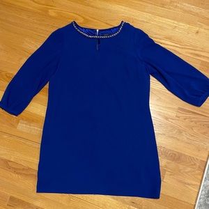 Tahari cocktail dress with chain detail